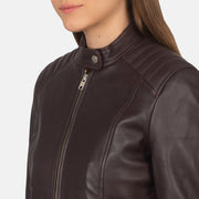 Kelsee レザーライダースジャケット レディース – alternate product view 6