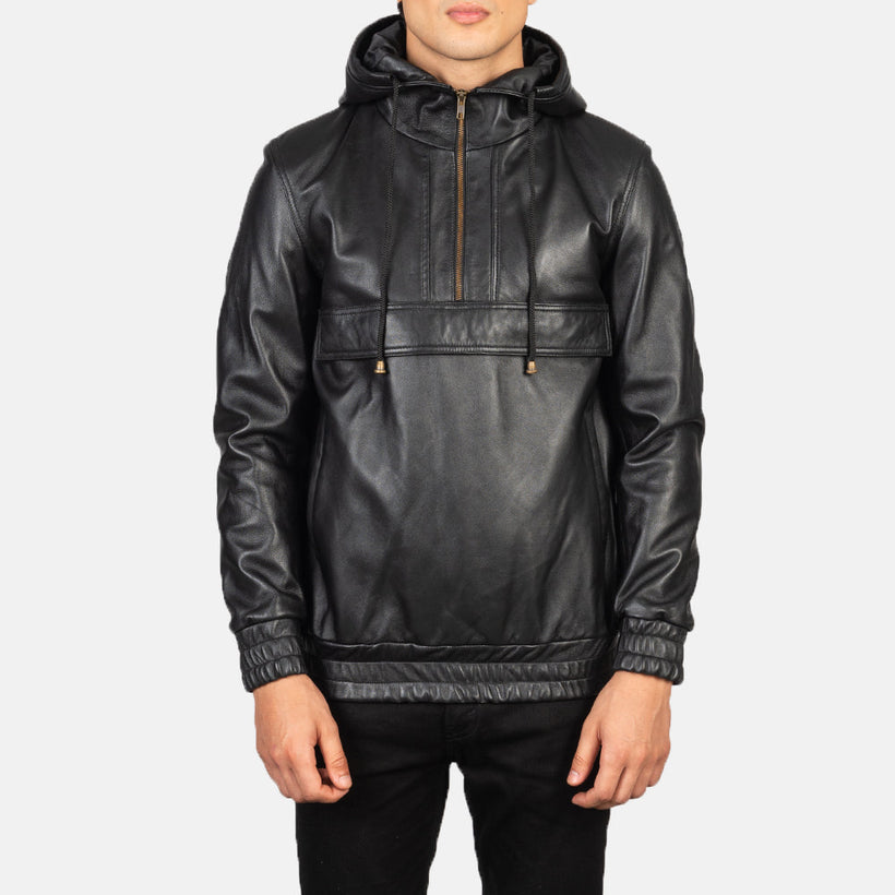 Kenton Hooded レザージャケット メンズ
