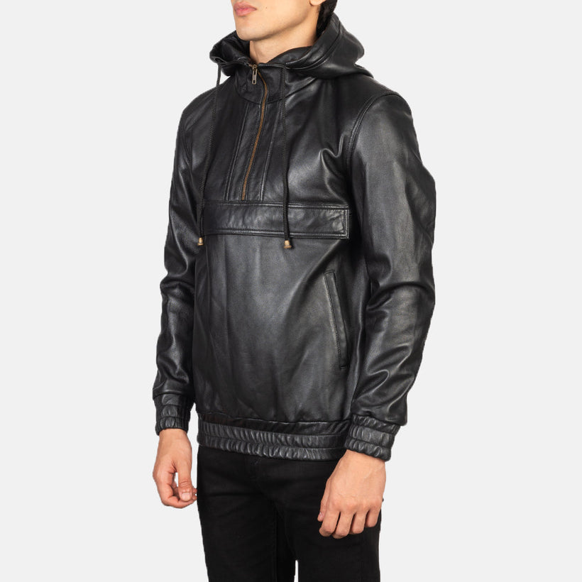 Kenton Hooded レザージャケット メンズ