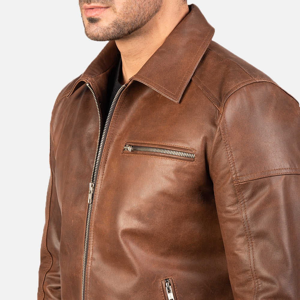Lavendard レザーライダースジャケット メンズ – alternate product view 5