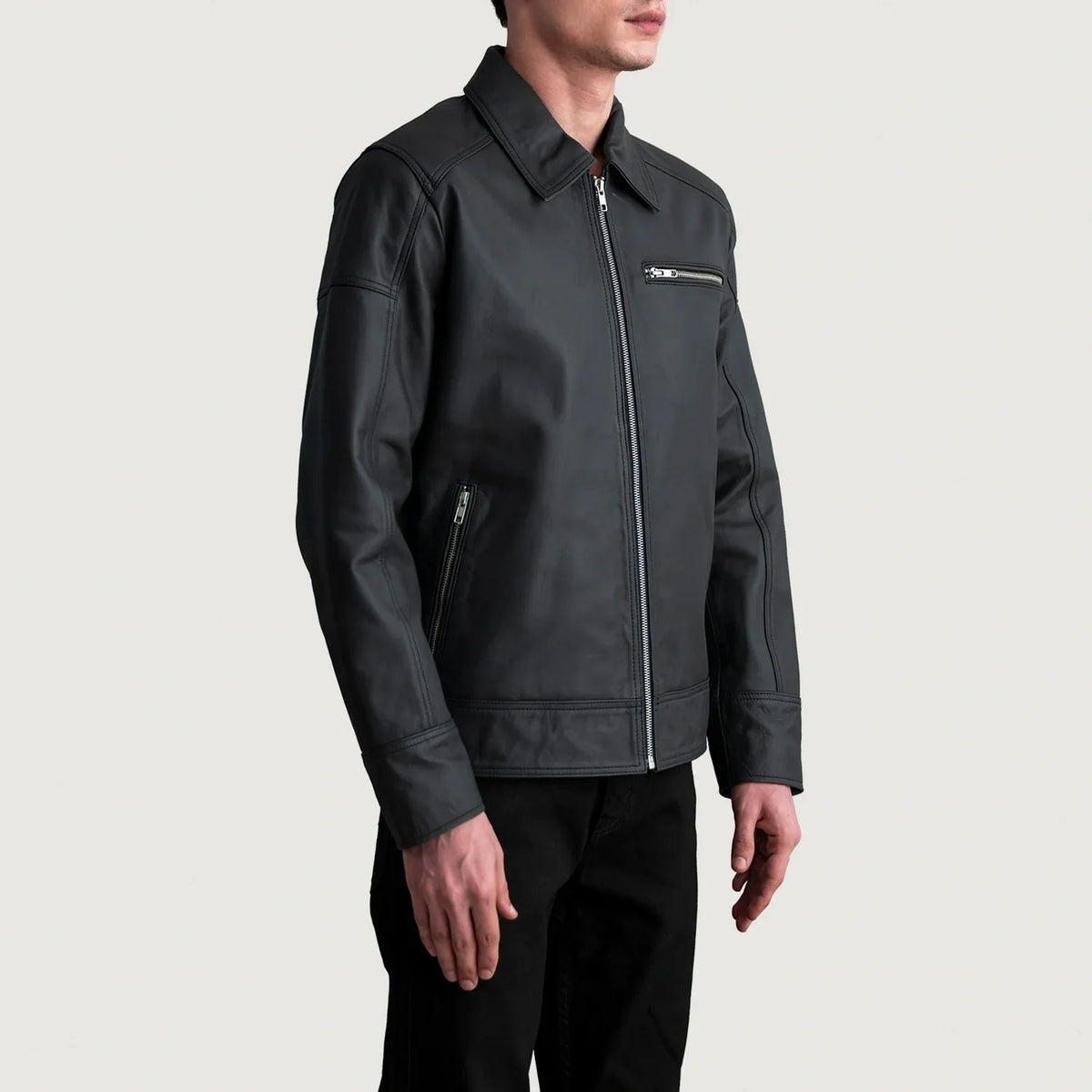 Lavendard レザーライダースジャケット メンズ – alternate product view 2