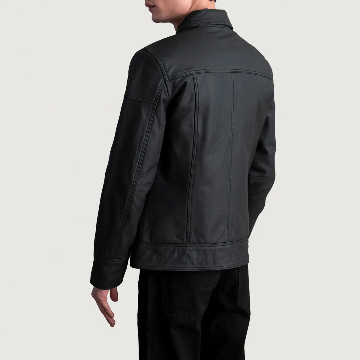 Lavendard レザーライダースジャケット メンズ – alternate product view 6