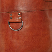 Close-Up Detail of Classic Collar &amp; Heavy-Duty Zipper Hardware on Leather Apron Churrasco レディース