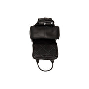 Solid Antique Brass Hardware &amp; Heavy-Duty Dual Zipper Detail on Bellary Full-Grain Leather Backpack レディース