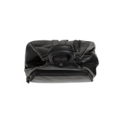Howard Full-Grain Leather Backpack レディース - Structured Side Profile Showing Gusset Depth &amp; Expansion Capacity