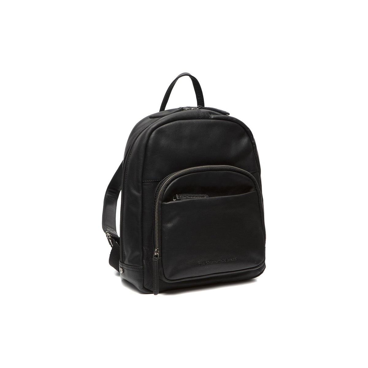 Santana Full-Grain Leather Backpack レディース in Tan 100% Full-Grain Leather - Full Exterior Front Profile View | Buy Online