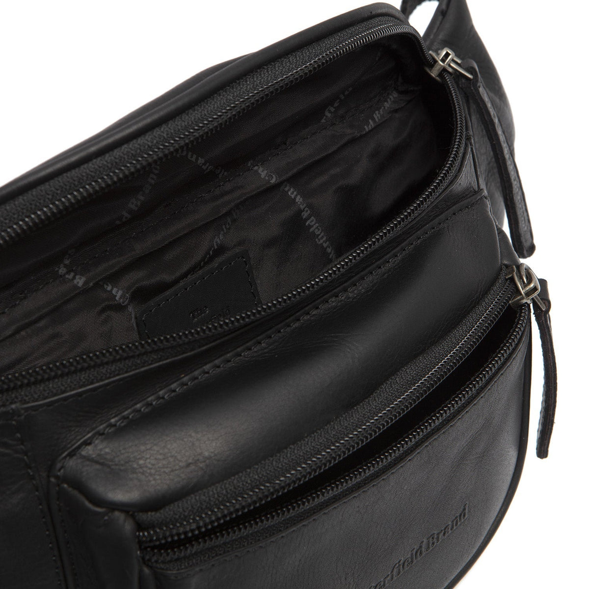 Solid Antique Brass Hardware &amp; Heavy-Duty Dual Zipper Detail on Jack Full-Grain Leather Belt Bag レディース