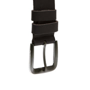 Copper Full-Grain Leather Belt メンズ - Structured Side Profile Showing Gusset Depth &amp; Expansion Capacity
