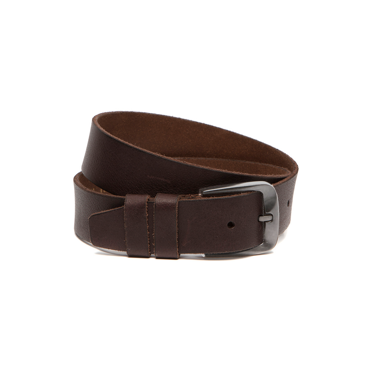 Solid Antique Brass Hardware &amp; Heavy-Duty Dual Zipper Detail on Copper Full-Grain Leather Belt メンズ
