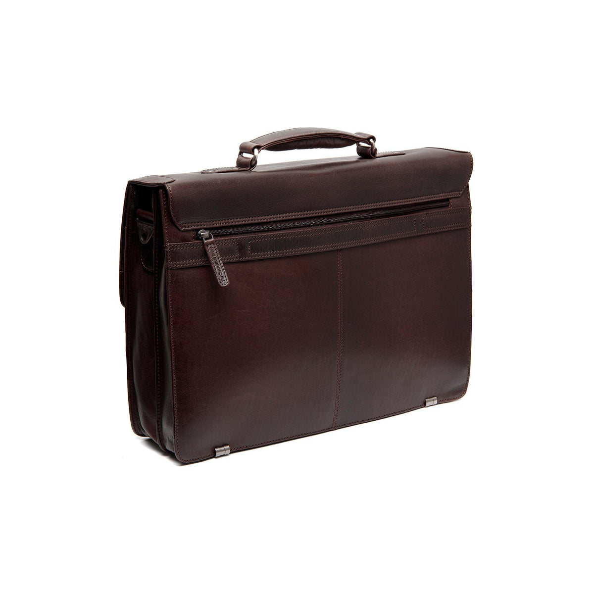 Brown Leather Briefcase Salvatore, detail view 6