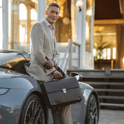 Salvatore Full-Grain Leather Briefcase メンズ – alternate product view 3