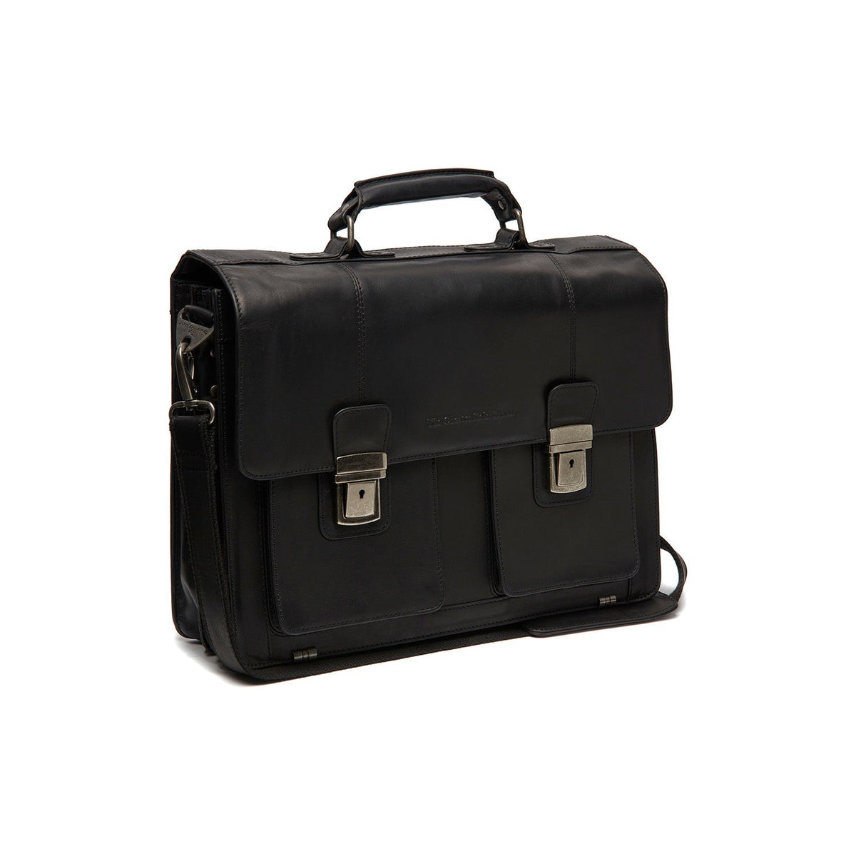 Springfield Full-Grain Leather Briefcase レディース in Classic 100% Full-Grain Leather - Full Exterior Front Profile View | Buy Online