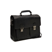 Springfield Full-Grain Leather Briefcase レディース in Classic 100% Full-Grain Leather - Full Exterior Front Profile View | Buy Online