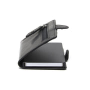 Solid Antique Brass Hardware &amp; Heavy-Duty Dual Zipper Detail on Baldwin Full-Grain Leather Card Holder レディース