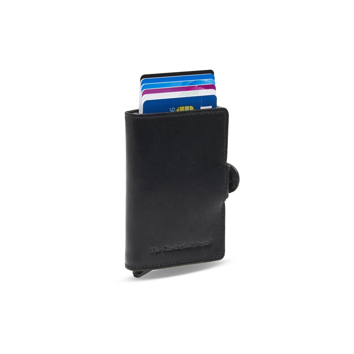 Baldwin Full-Grain Leather Card Holder レディース in Classic 100% Full-Grain Leather - Full Exterior Front Profile View | Buy Online