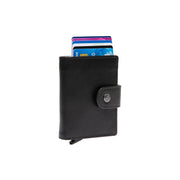 Barrea Full-Grain Leather Card Holder レディース in Classic 100% Full-Grain Leather - Full Exterior Front Profile View | Buy Online