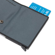 Solid Antique Brass Hardware &amp; Heavy-Duty Dual Zipper Detail on Delsbo Full-Grain Leather Card Holder レディース
