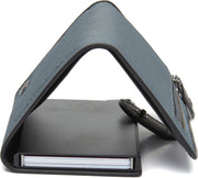 Delsbo Full-Grain Leather Card Holder レディース - Structured Side Profile Showing Gusset Depth &amp; Expansion Capacity