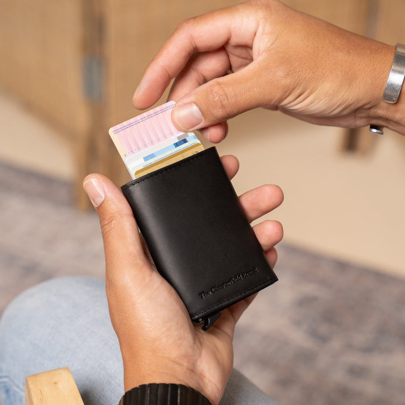 Lancaster Full-Grain Leather Card Holder レディース