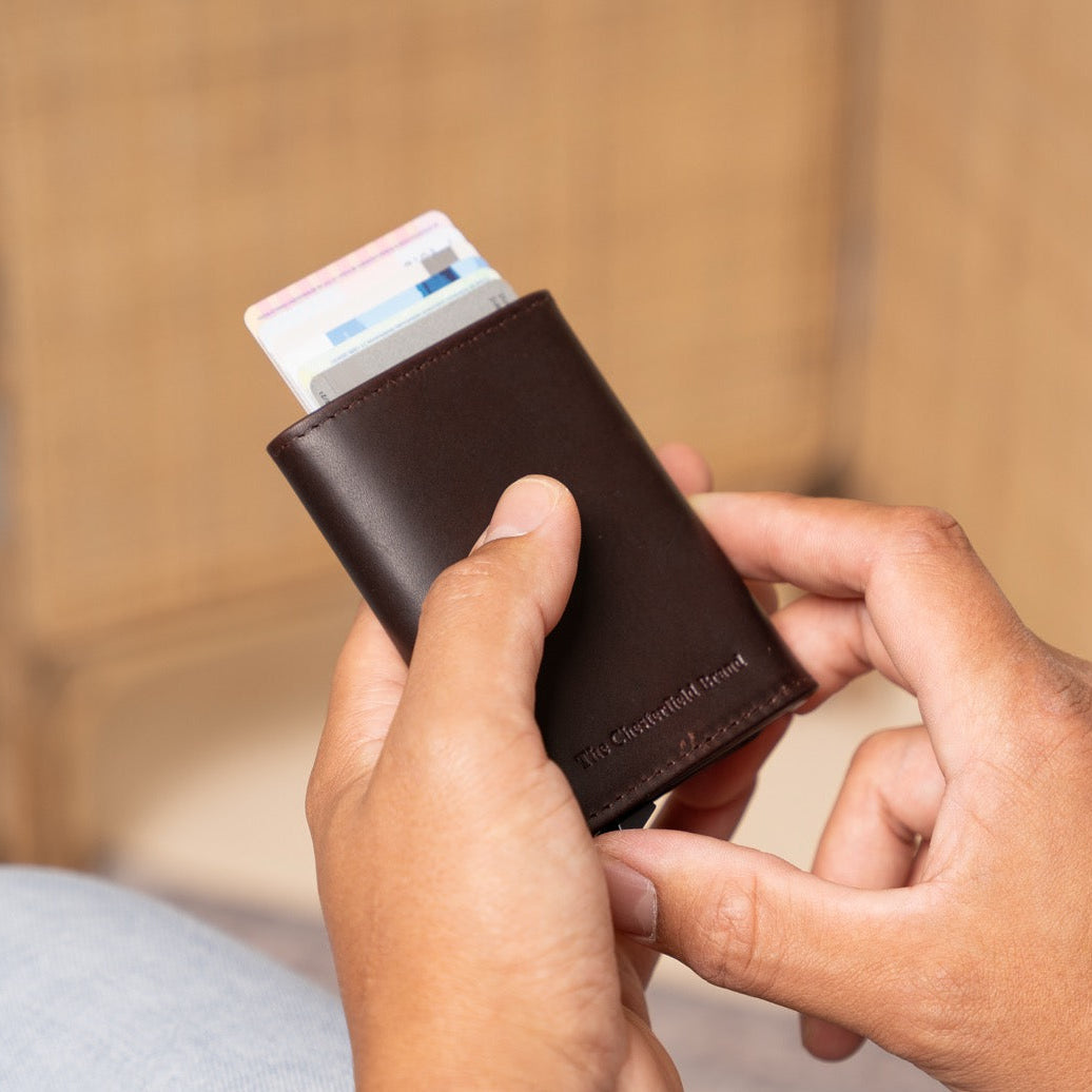 Lancaster Full-Grain Leather Card Holder レディース – alternate product view 2