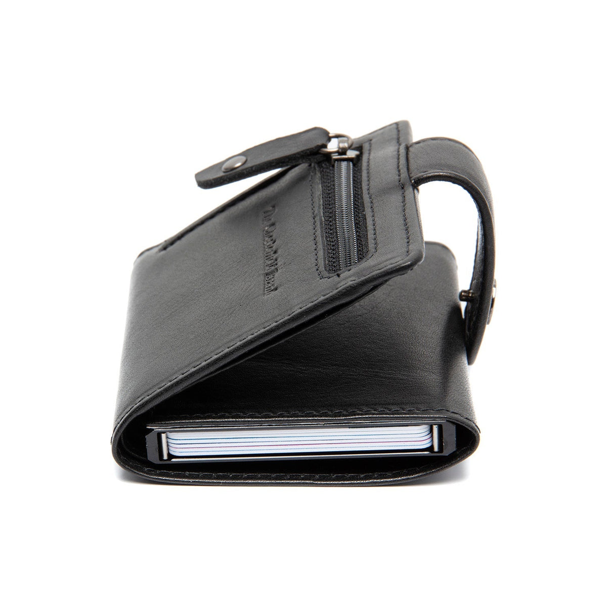 Solid Antique Brass Hardware &amp; Heavy-Duty Dual Zipper Detail on Larino Full-Grain Leather Card Holder レディース