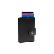 Larino Full-Grain Leather Card Holder レディース in Classic 100% Full-Grain Leather - Full Exterior Front Profile View | Buy Online