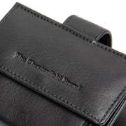 Solid Antique Brass Hardware &amp; Heavy-Duty Dual Zipper Detail on Lesina Full-Grain Leather Card Holder レディース