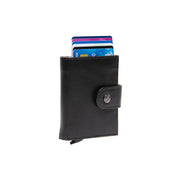 Lesina Full-Grain Leather Card Holder レディース in Classic 100% Full-Grain Leather - Full Exterior Front Profile View | Buy Online