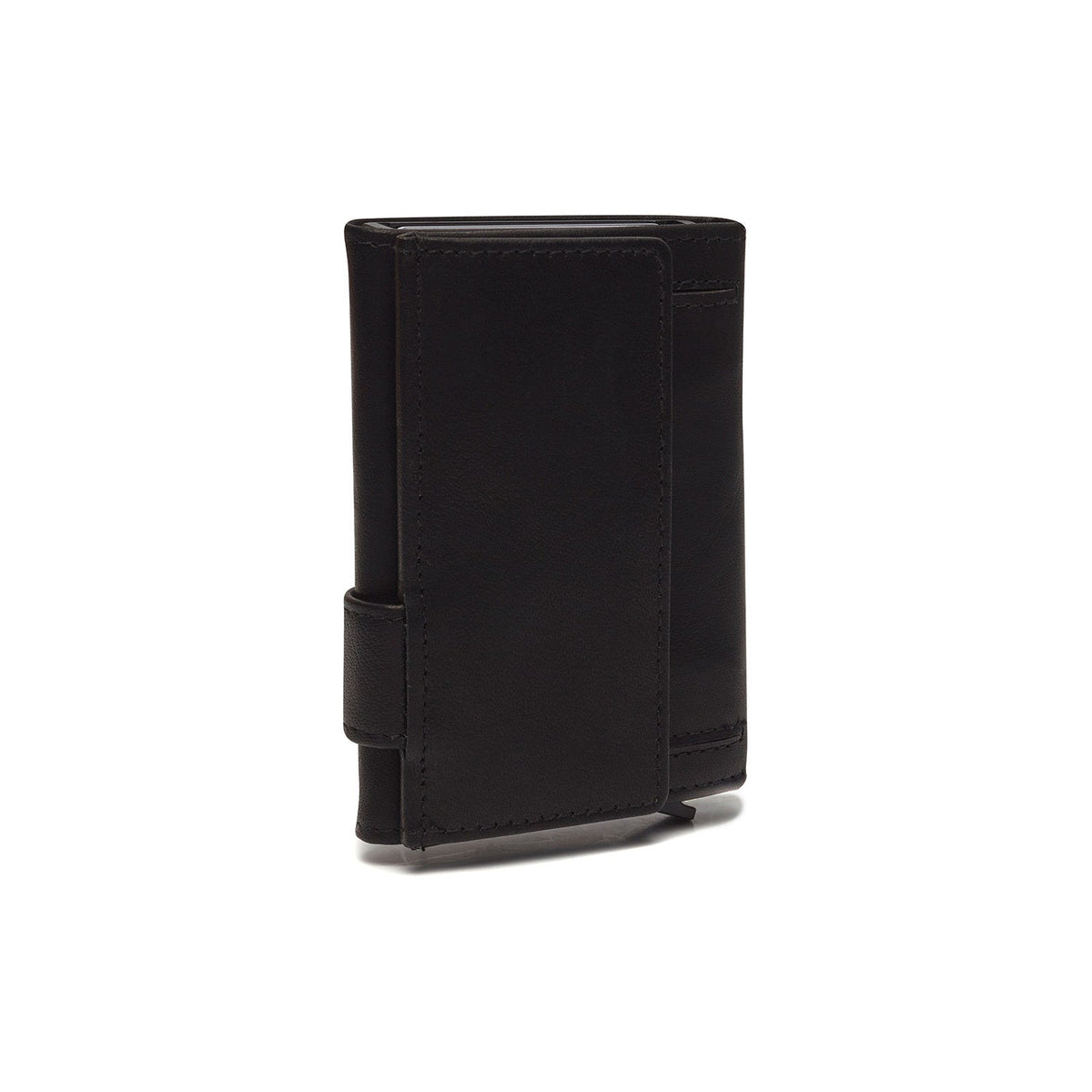 Solid Antique Brass Hardware &amp; Heavy-Duty Dual Zipper Detail on Mannheim Full-Grain Leather Card Holder レディース