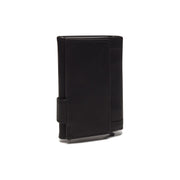 Solid Antique Brass Hardware &amp; Heavy-Duty Dual Zipper Detail on Mannheim Full-Grain Leather Card Holder レディース