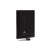 Solid Antique Brass Hardware &amp; Heavy-Duty Dual Zipper Detail on Paris Full-Grain Leather Card Holder レディース