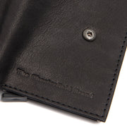 Solid Antique Brass Hardware &amp; Heavy-Duty Dual Zipper Detail on Torola Full-Grain Leather Card Holder レディース