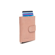 Vintage Rose Leather Card Holder Torola, front view