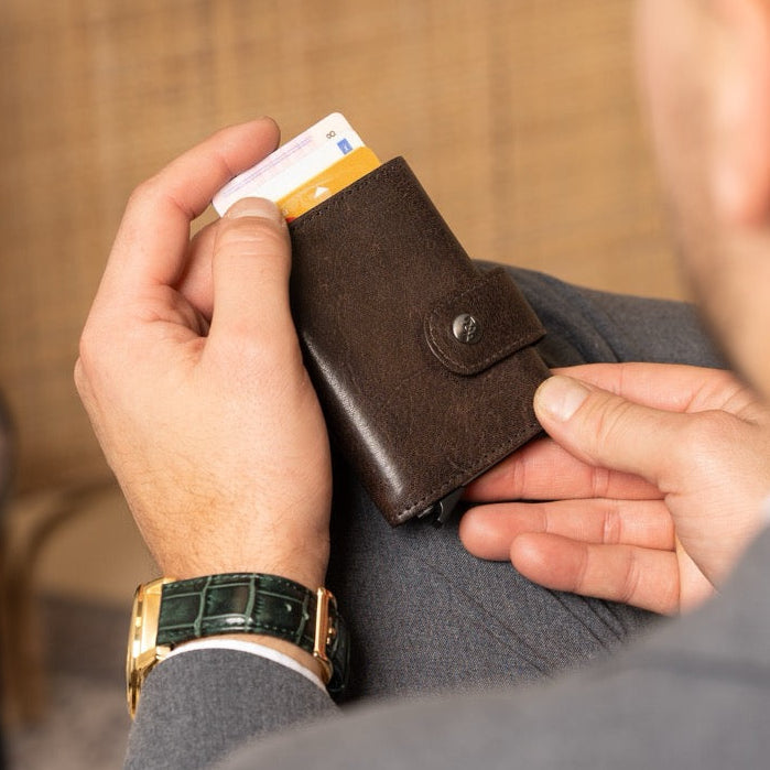 Varrano Full-Grain Leather Card Holder レディース