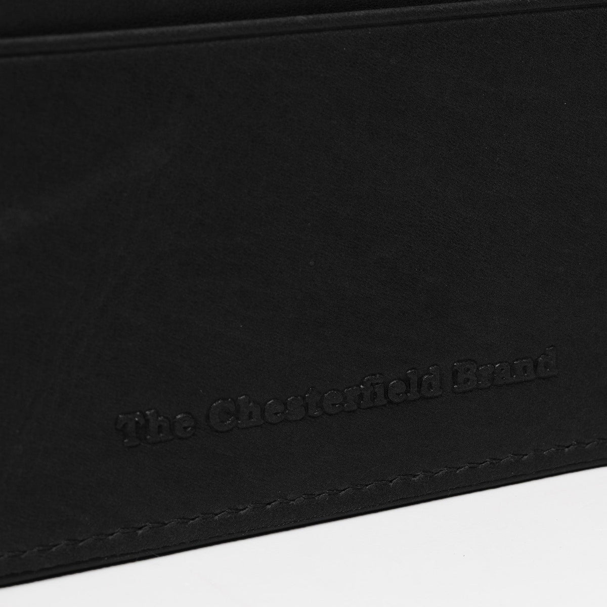 Solid Antique Brass Hardware &amp; Heavy-Duty Dual Zipper Detail on Leather Card Wallet レディース
