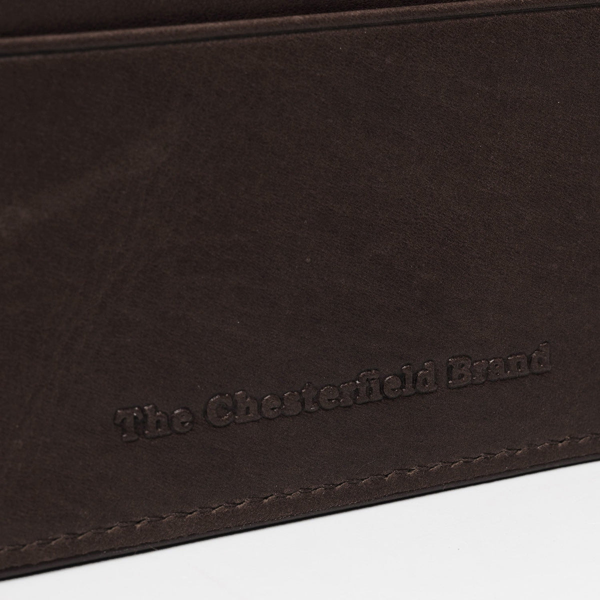 Brown Leather Card Wallet レディース, detail view 1