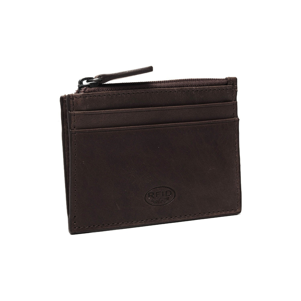 Brown Leather Card Wallet レディース, detail view 4