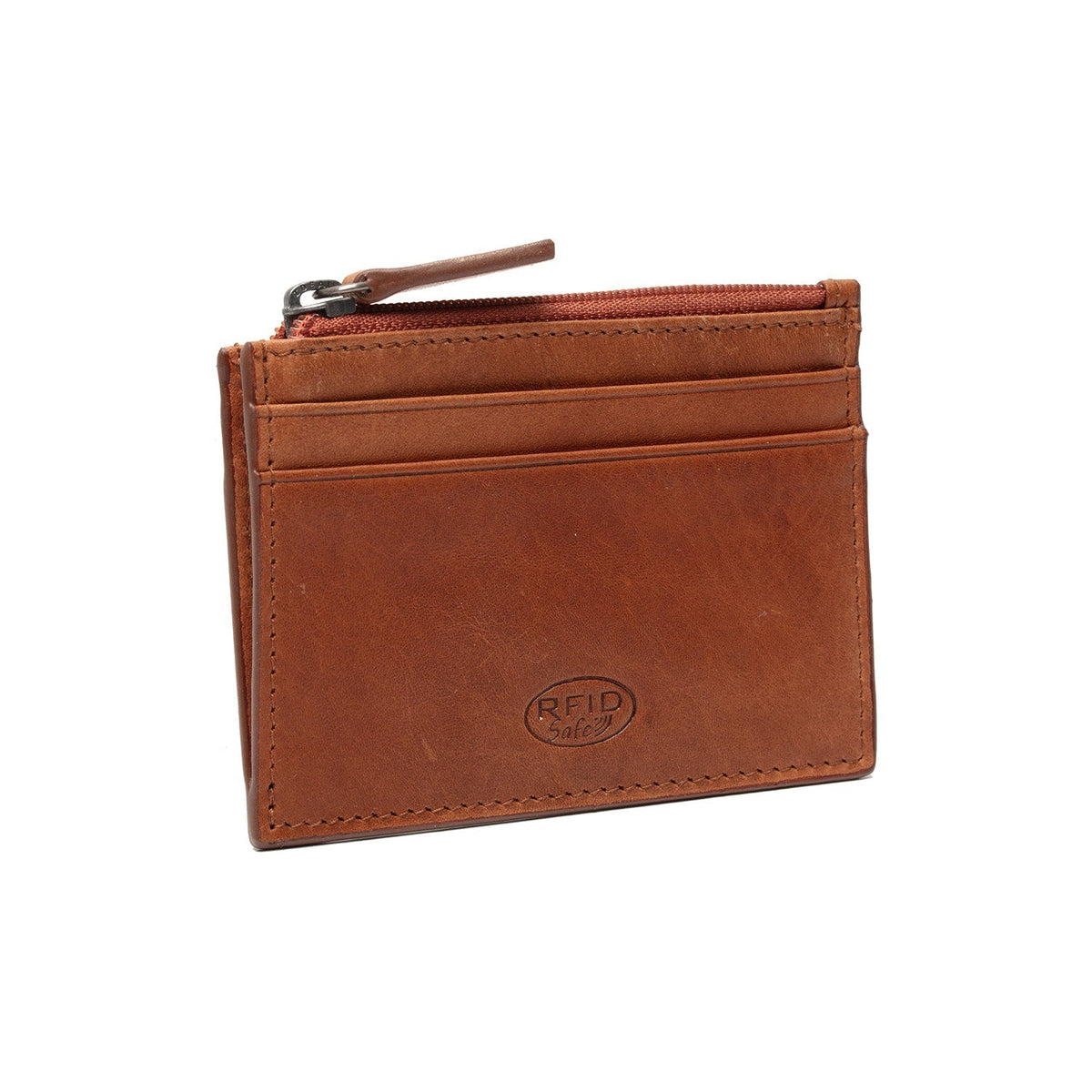 Cognac Leather Card Wallet レディース, detail view 5