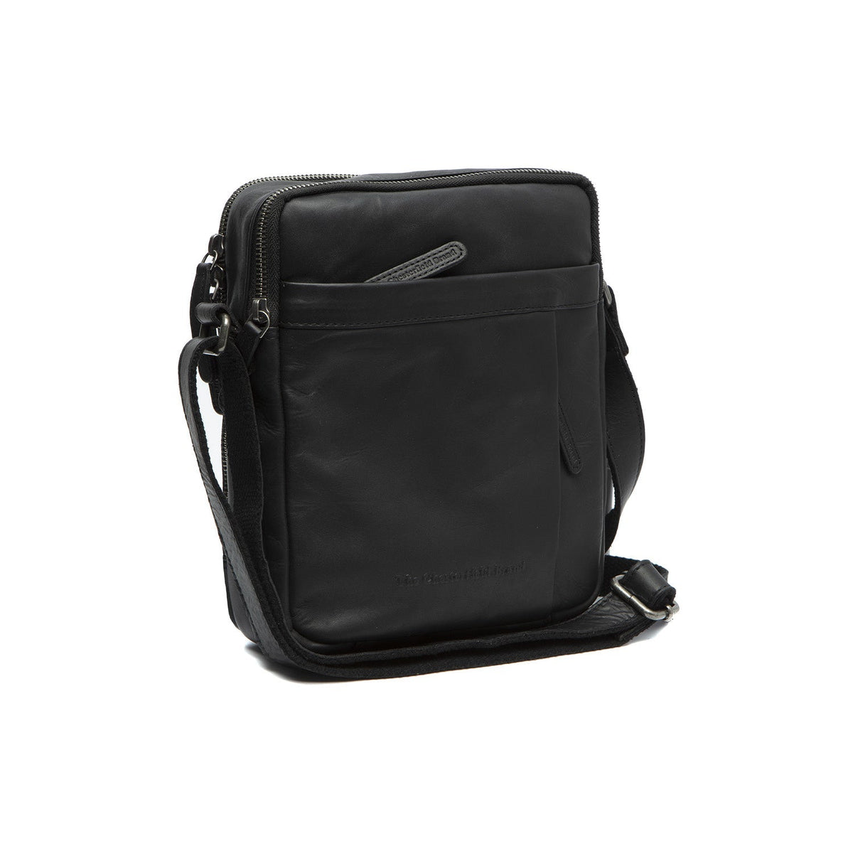 Alva Full-Grain Leather Crossbody Bag メンズ in Classic 100% Full-Grain Leather - Full Exterior Front Profile View | Buy Online