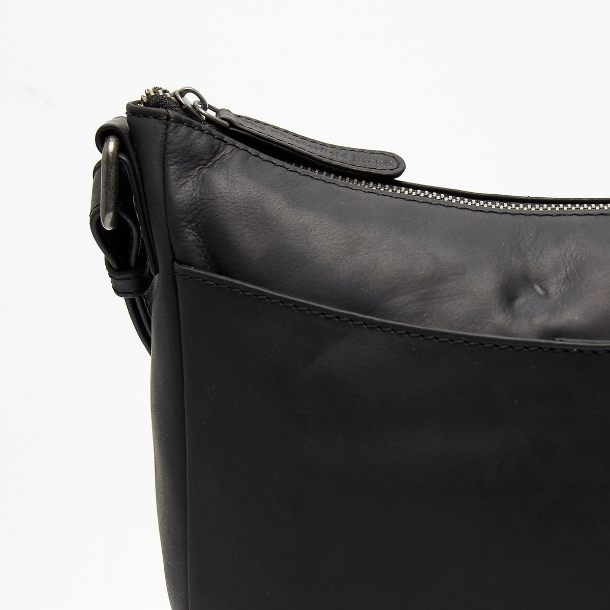 Classic 100% Full-Grain leather Bag - Rear Perspective Showing Reinforced Leather Straps &amp; Stitching