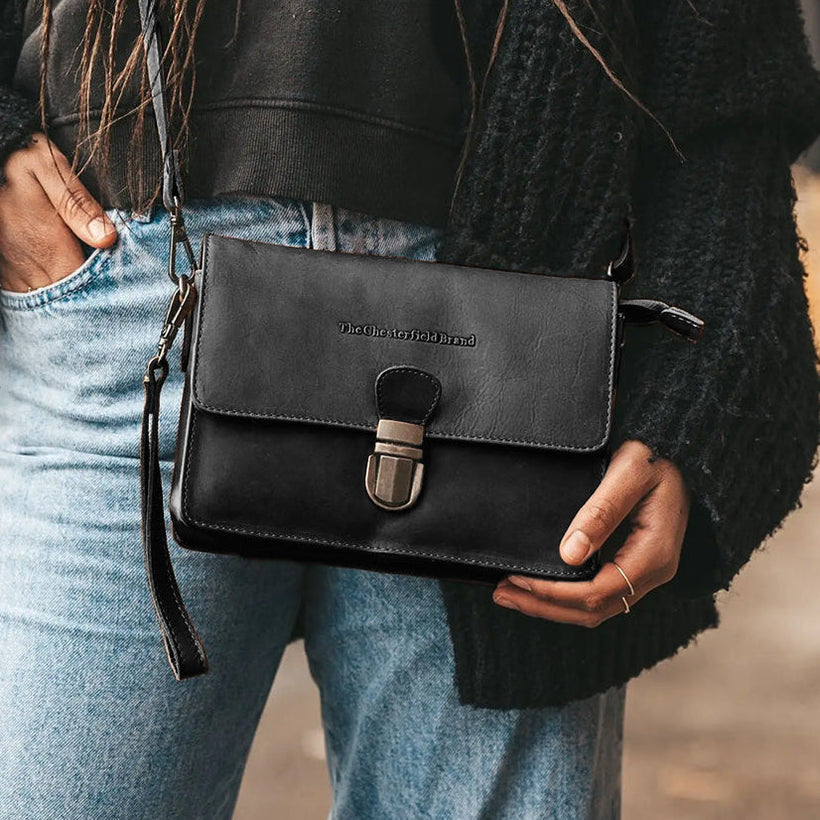 Lucca Full-Grain Leather Crossbody Bag レディース