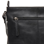 Lunton Full-Grain Leather Crossbody Bag - Structured Side Profile Showing Gusset Depth & Expansion Capacity