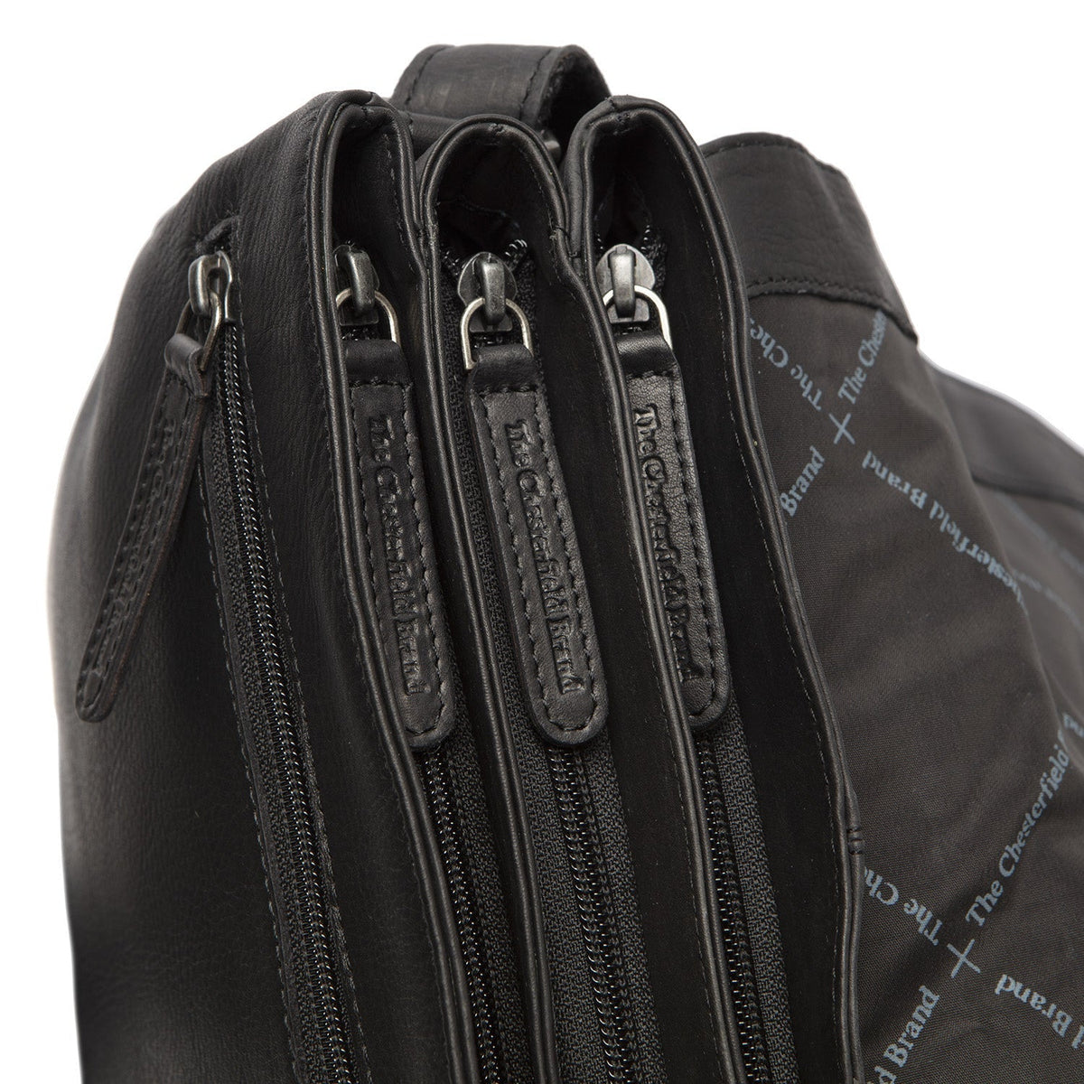 Millie Full-Grain Leather Crossbody Bag レディース - Structured Side Profile Showing Gusset Depth &amp; Expansion Capacity