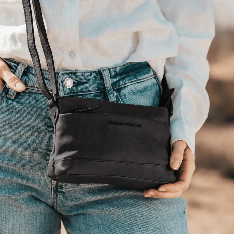 Salerno Full-Grain Leather Crossbody Bag レディース
