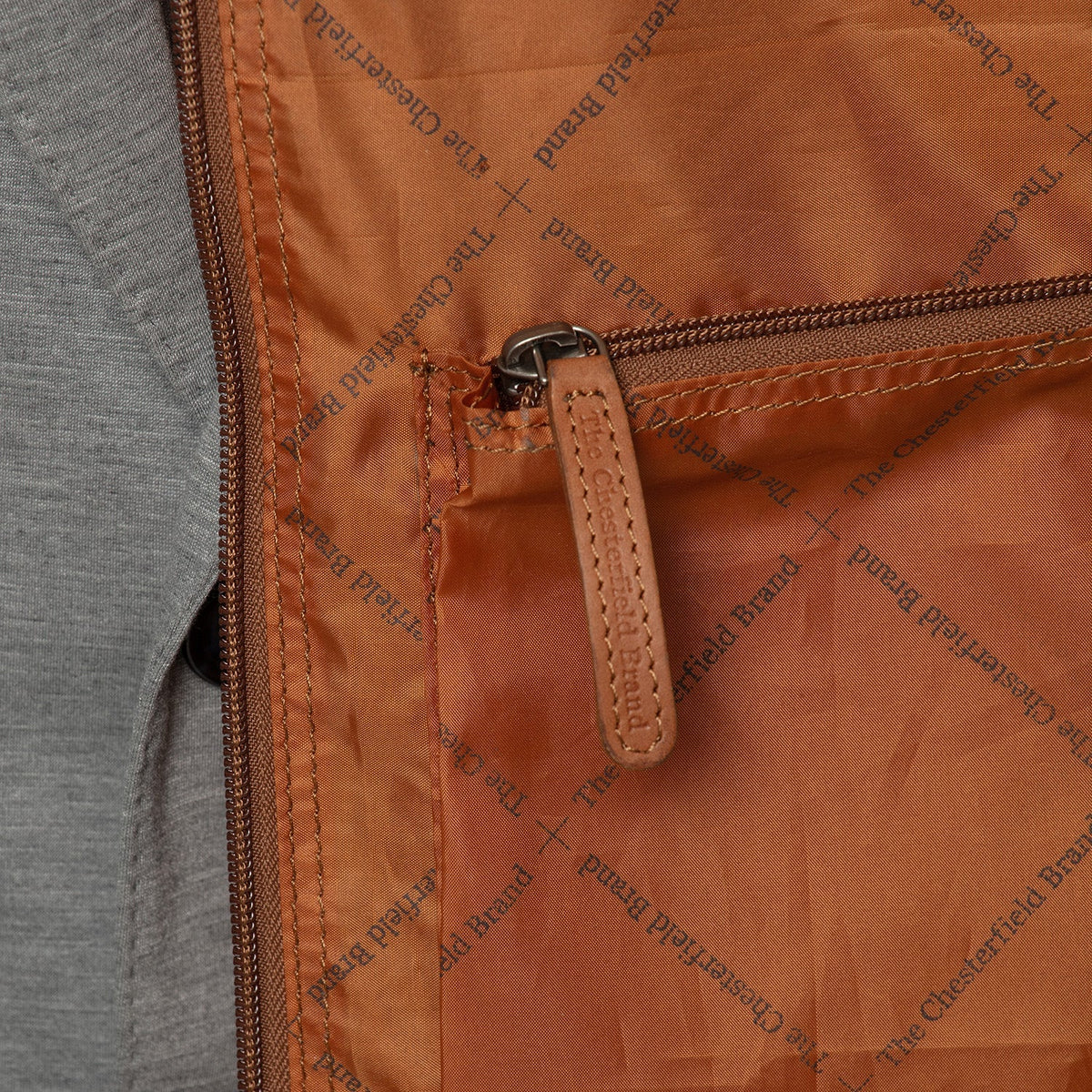Cognac Leather Garment Bag Josh レディース, detail view 6
