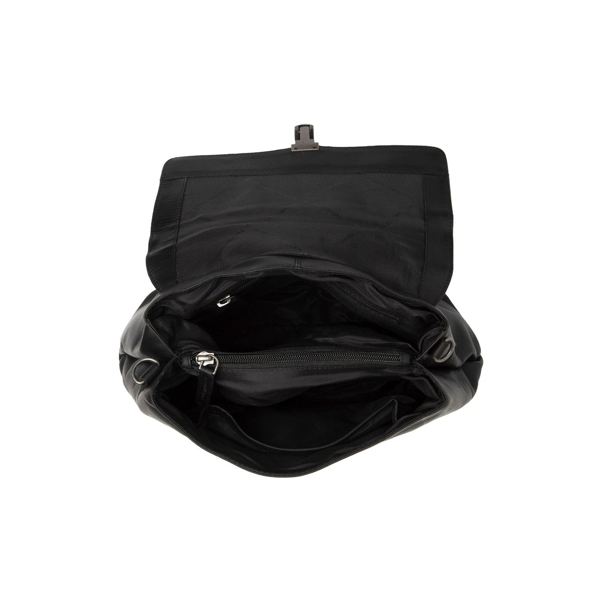 
クローズアップ詳細 of Classic Collar & Heavy-Duty Zipper Hardware on Angera フルグレインレザー ハンドバッグ