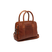 Tailored Rib Cuffs &amp; Hem Craftsmanship Construction Detail on Ezra Full-Grain Leather Handbag レディース