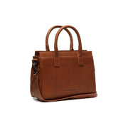 Styled Fit Perspective of Garda Full-Grain Leather Handbag レディース on Model - Natural Daylight Drape