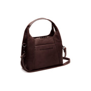 Tailored Rib Cuffs &amp; Hem Craftsmanship Construction Detail on Lunera Full-Grain Leather Handbag レディース
