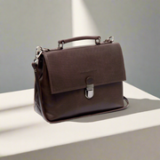 Styled Fit Perspective of Renata Full-Grain Leather Handbag レディース on Model - Natural Daylight Drape